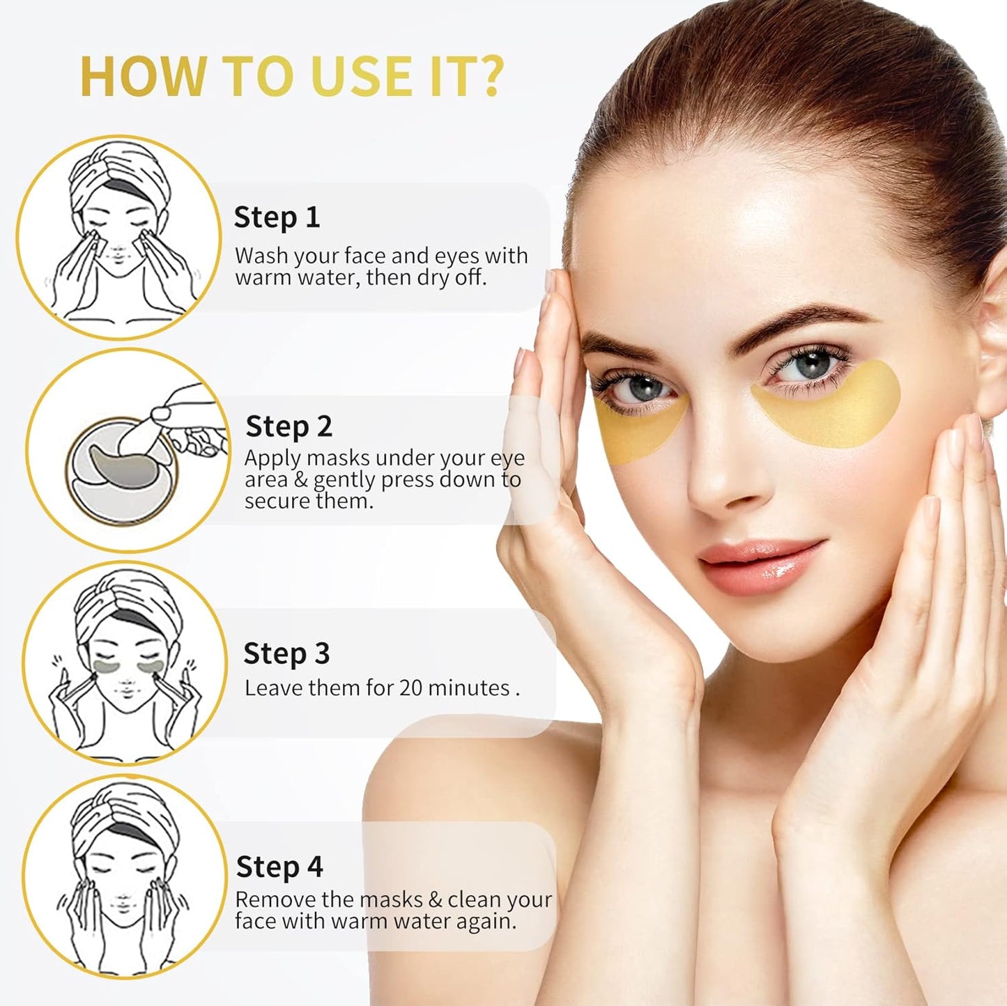 Gold Collagen Under Eye Patches